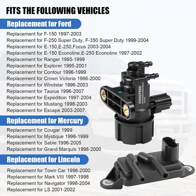 CARMOCAR EGR Pressure Feedback Sensor DPFE15 + EGR vacuum solenoid valve vs63 Replacement for Ford F-150 E-150,E-250,Explorer,Ranger,Escape,Mustang,Lincoln Town Car,Mercury Cougar,F77Z9J460AB, F77Z9J460AB - Image 2